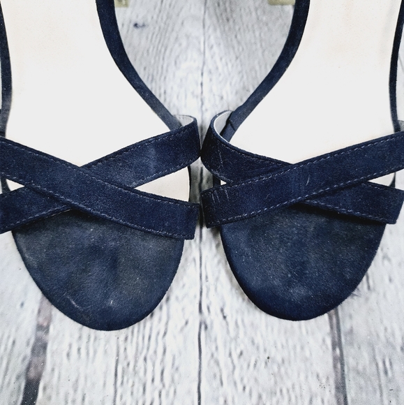 LULU'S | Ismay lucite heel blue suede heels - Picture 5 of 13
